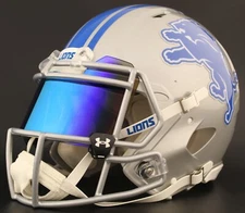 DETROIT LIONS NFL Authentic GAMEDAY Football Helmet w/ UNDER ARMOUR Eye Shield
