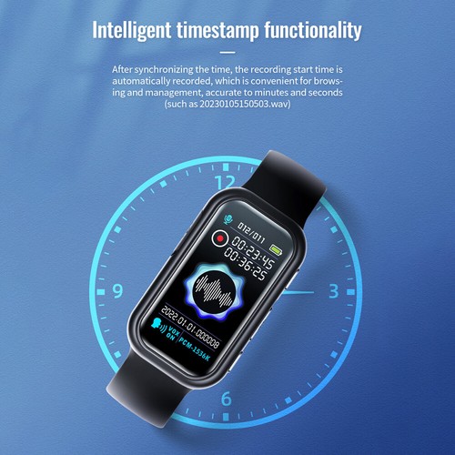 Voice Activated Digital Audio Voice Recorder Bracelet Wrist Watch MP3 Player 64G - Picture 12 of 26