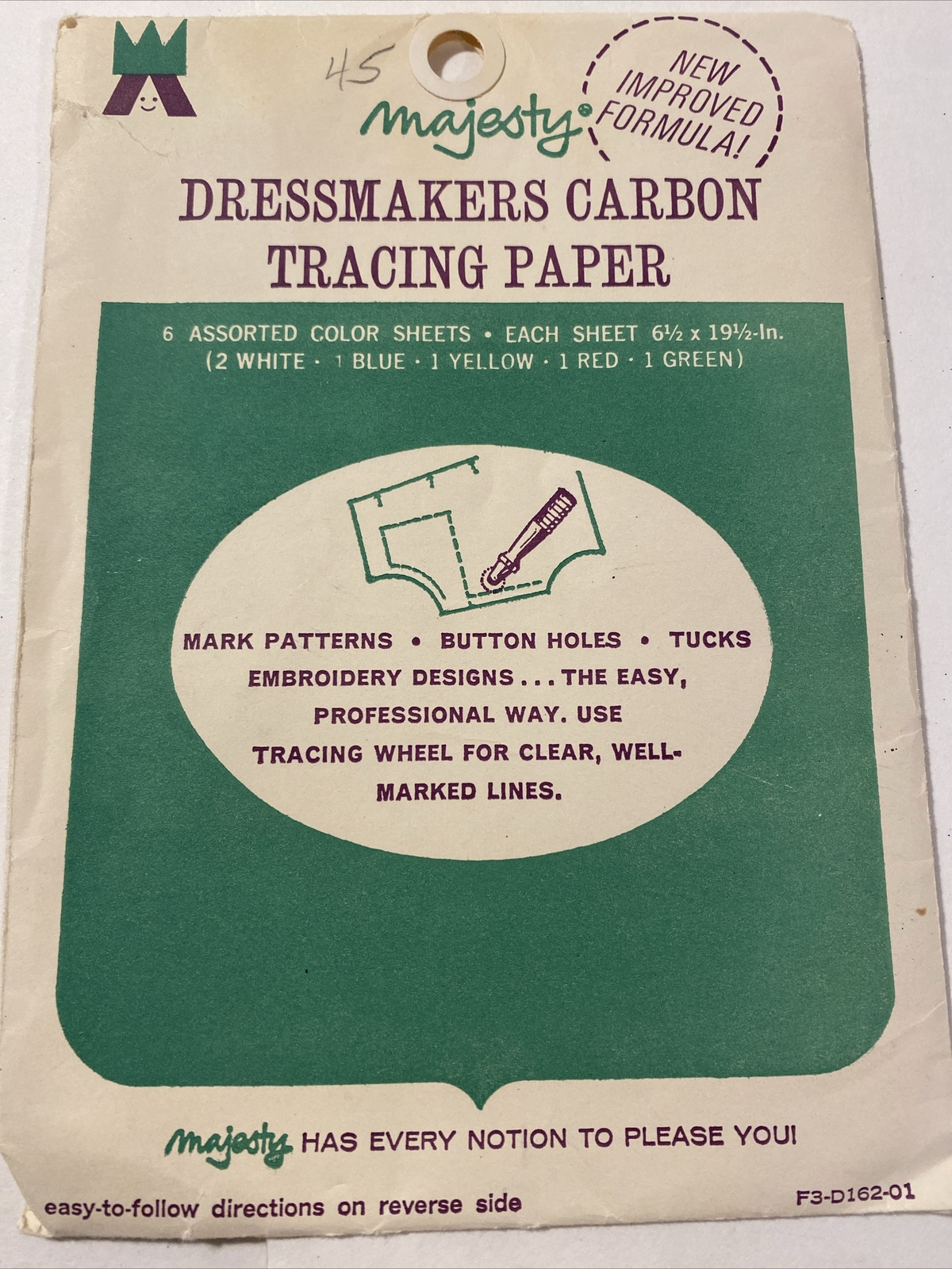 Vintage MAJESTY Dressmakers Carbon Tracing Paper Pack Of 6 eBay