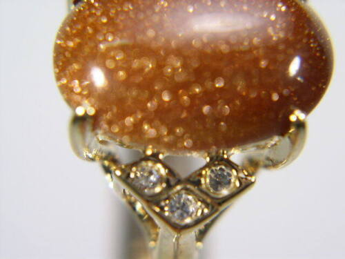 # 3 Pc's LOT RINGS *Special Size 5* GOLDSTONE SEMI-PRECIOUS GEMSTONE 873GS - Picture 3 of 7