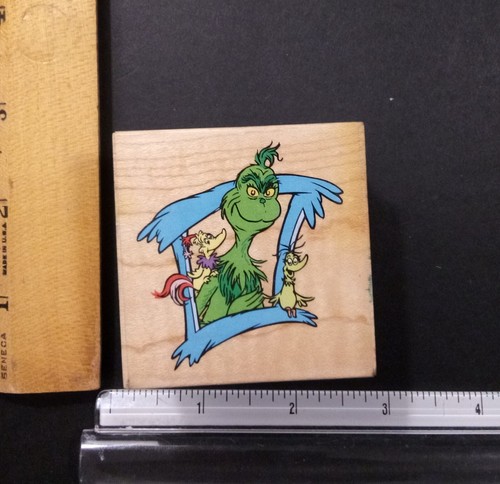 Framed Grinch Rubber Stamp All Night Media Dr. Seuss