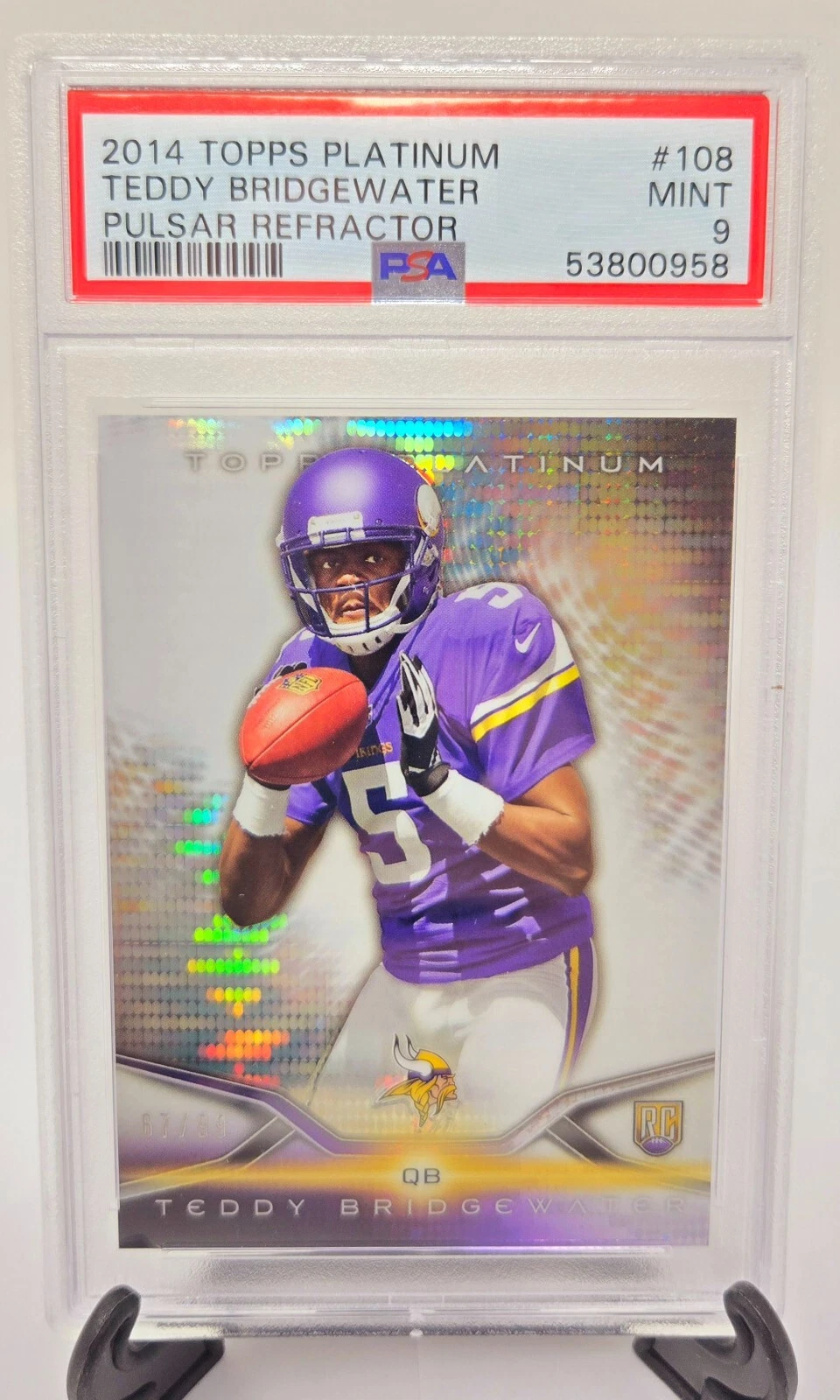 Teddy Bridgewater Topps Platinum #108 Pulsar Refractor