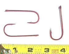 25ct RED 32608TR Long Shank 5/0 SPINNERBAIT HOOKS Bass Fishing Spinnerbaits Hook