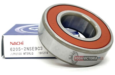 Japan Made Nachi Bearing NACHI 6205-2NSE9 CM Rubber Seal Ball Bearing - 25x52x15mm, 6205 2RS, Made In Japan 25x52x15 Rubber Sealed Ball Bearing