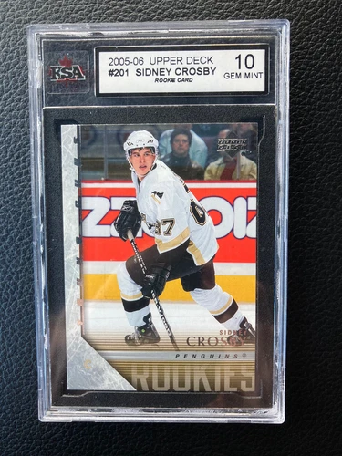 2005 Upper Deck Sidney Crosby Young Guns #201 ROOKIE RC KSA 10 GEM MINT