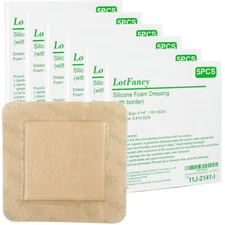 30pcs Adhesive Bordered Foam Dressing 4"X4" DRESSINGS Wound Dressings Waterproof