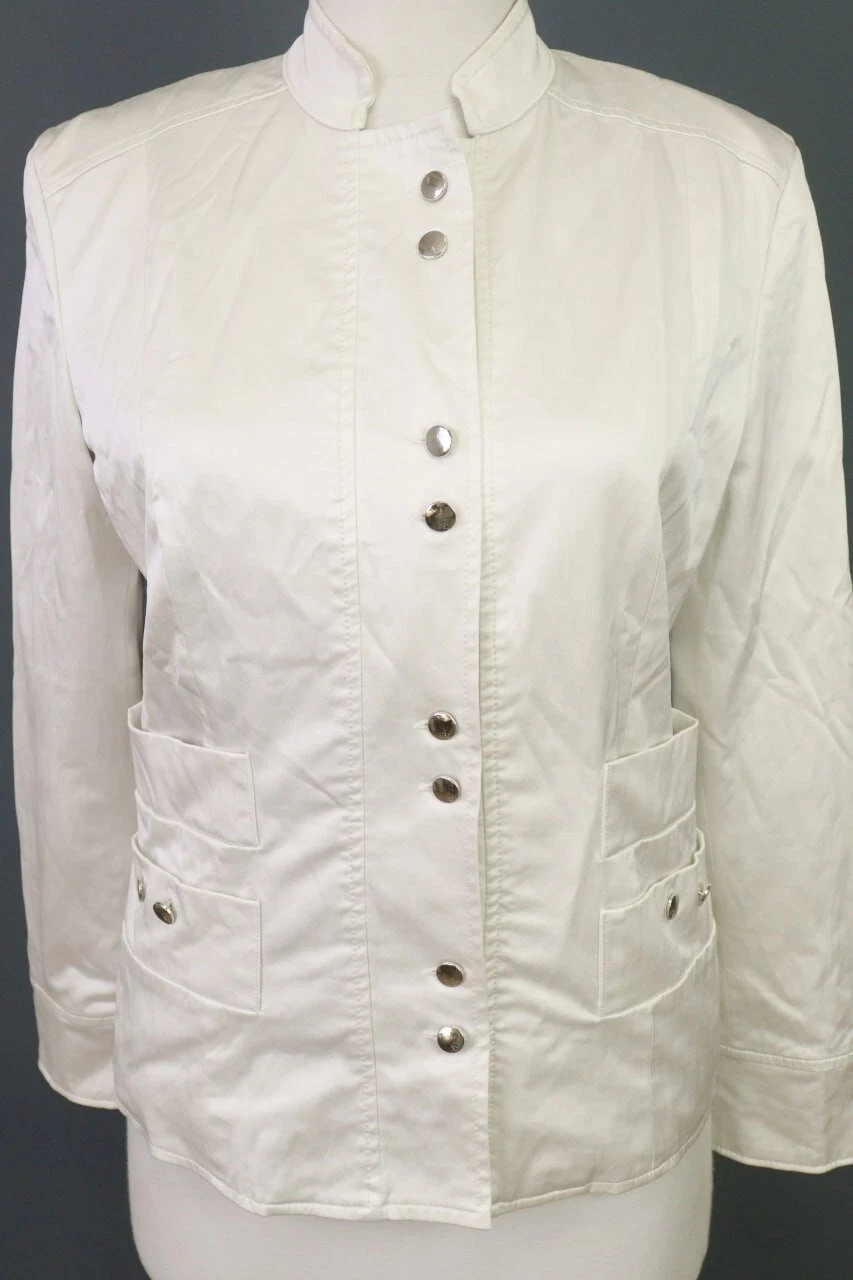 Blazer leggero VERSACE JEANS COUTURE bianco multitasca a scatto taglia M