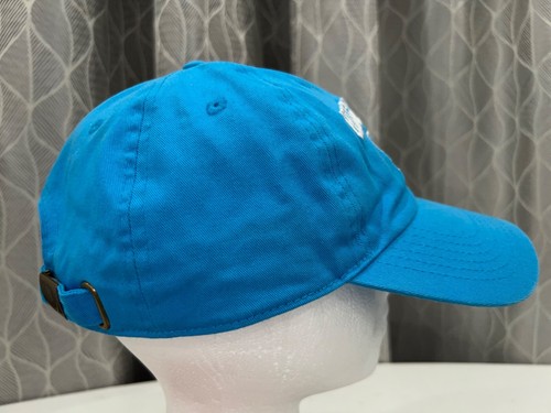 Higgins Lake Est 1953 Cotton Dark Aqua Hat Strap buckle White Embroidery EUC - Picture 4 of 9