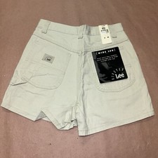 Vintage 1990  s Womens Rivited Lee, Wide Leg Khaki Shorts, Deadstock NWT, Size 8