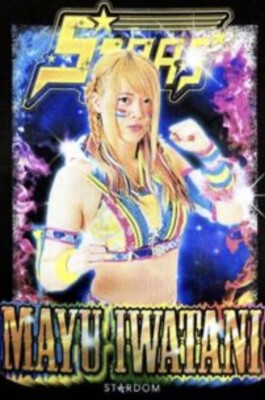 STARDOM Mayu Iwatani T-shirt Size L Stars Icon AEW ROH NJPW