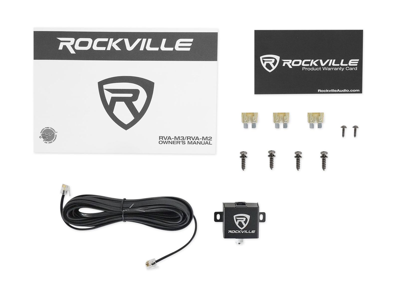 Rockville RVA-M2 2500 Вт Пик625 Вт RMS 1 Ом Усилитель Моно Автомобильный Усилитель Пульт