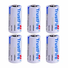 6pcs TrustFire CR123A 123A 85177 Lithium Battery 1400mAh 3.0V Batteries EXP 2035