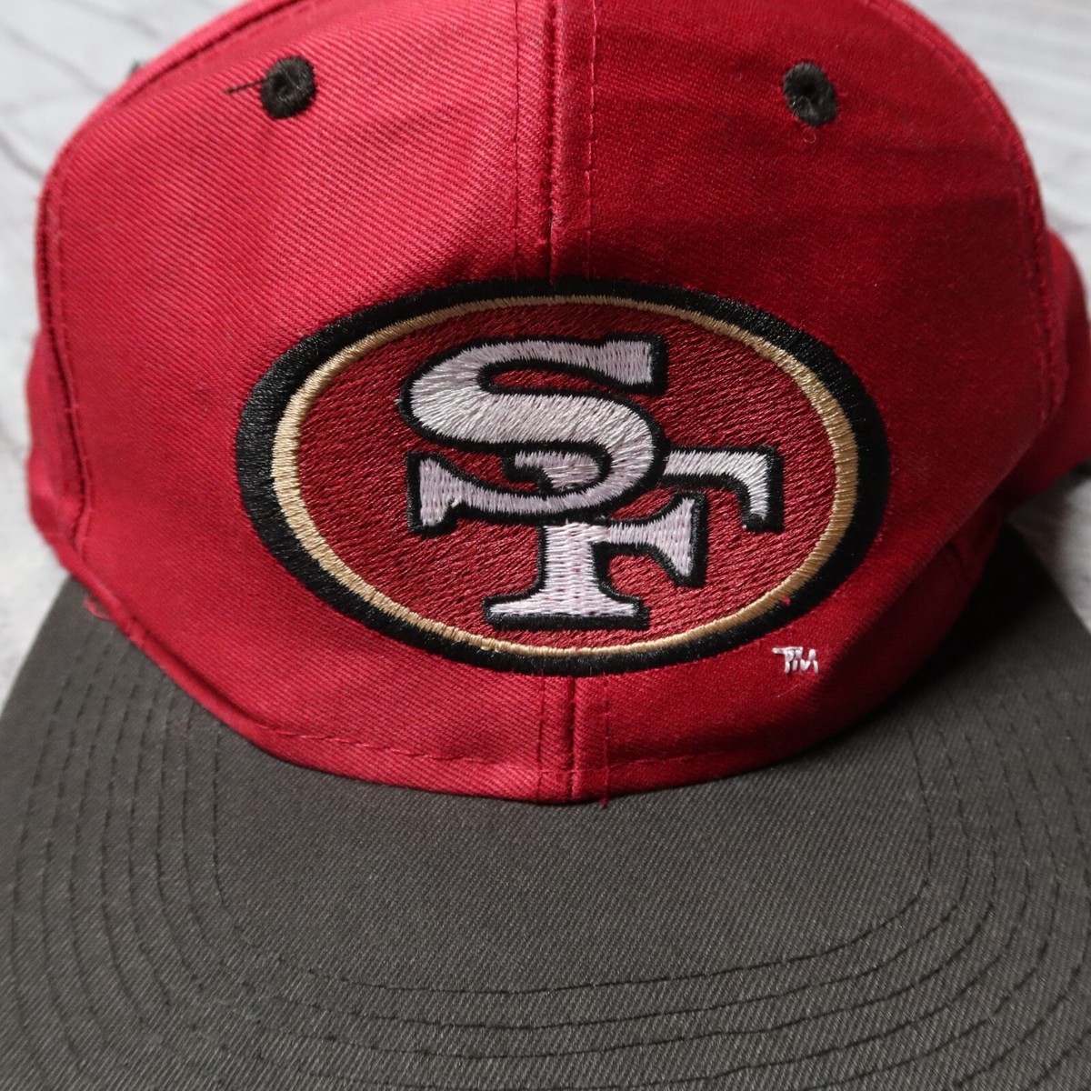 NFL 49ers スナップバック ビンテージ キャップ San Francisco 49ers white starter pinstripe snaback hat Vintage