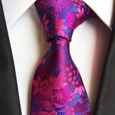 Hommes Jacquard Floral Mariage Cravate Mode Fleur Fête Cravate Business Formelle