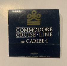 Vintage Commodore Cruise Line Matchbook Unstruck Full Ms Caribe-1 Ms Boheme Ad