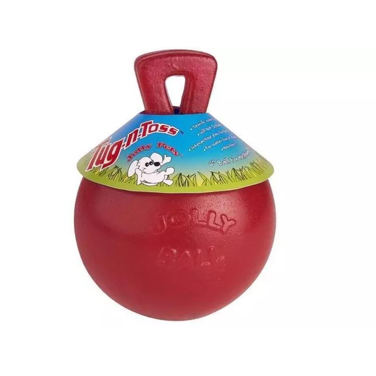 Horsemen's Pride Jolly Ball Tug-N-Toss Red UK