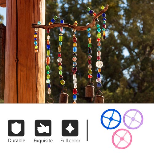 3Pcs DIY Wind Chime Supplies Plastic Wind Chime Rings Wind Chime DIY Circles - 第 4/12 張圖片