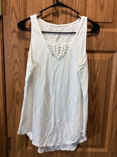Maurices Sleeveless Top Large White EUC