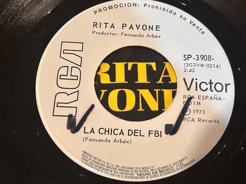 RITA PAVONE La Chica Del FBI SUNG IN SPANISH 1973 MEXICO 7” PROMO 45 Pop Vocal - Picture 5 of 5