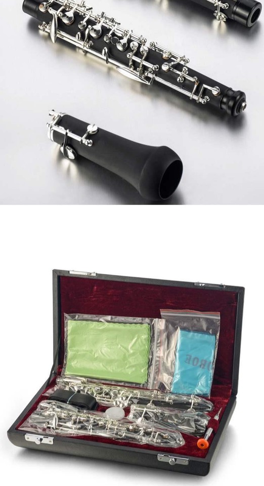 Semiautomatic Oboe Silver Plated C Key Oboe Suitable for Beginners and
