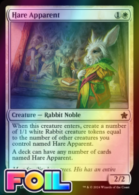 x1 Hare Apparent FDN Foundations MTG 15 FOIL COMMON M/NM 1x