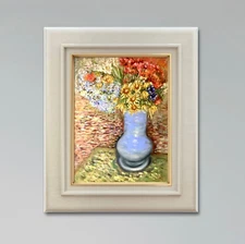 Vase of daisies and wild flowers,impressionistic soft pastel painting on pastelm