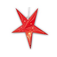 Lunartec 3D-Weihnachtsstern-Lampe, Stern Aus Papier, 60 Cm, Rot