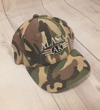 *Alaska* Embroidered Artic Circle Enterprises Strapback Hat Cap Camouflage.   H4