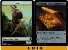 1x MTG - GOAT \ TREASURE Token #01/17 - FOIL - Commander Legends Baldur's Gate