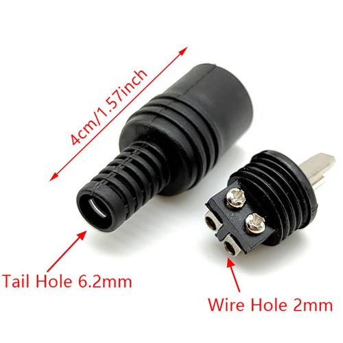 1pcs 2 Pin DIN Speaker Wire Plug 2P Hifi Loudspeaker Cable Solder Connector - Zdjęcie 3 z 14