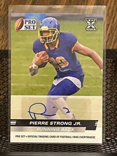 PIERRE STRONG JR 2022 LEAF X PRO SET ROOKIE AUTO SOUTH DAKOTA AUTOGRAPH INSERT!!
