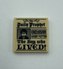 LEGO Harry Potter Tan Tile 2 x 2 w/ Newspaper Daily Prophet Pattern 75969 75978