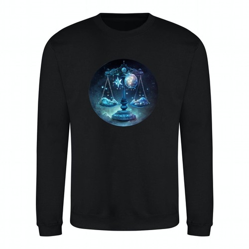 Sweatshirt Star Sign Libra Horoscope Astrology Zodiac Art Unisex Sweater Jumper - Picture 2 of 37