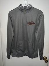 NWOT Men Harley Davidson 1/4 Zip Mockneck Fleece Pullover Gray Tombstone AZ Sz M