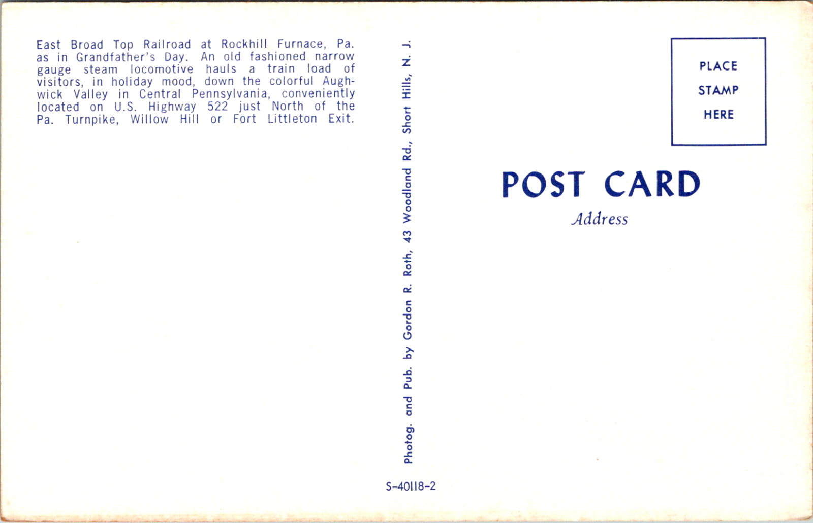 East Broad Top Railroad Steam Train Ride Rockhill Furnace PA Vintage