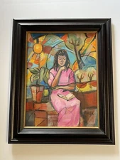 Irving Amen Painting Portrait Modernist Woman Female Expressionism Landscape