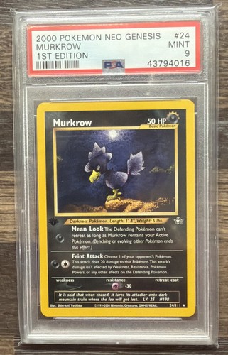 Murkrow (1st Edition) graded PSA 9 for sale on eBay