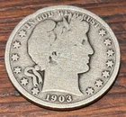 1903 BARBER SILVER HALF DOLLAR ~ NICE COIN ~ 90% SILVER