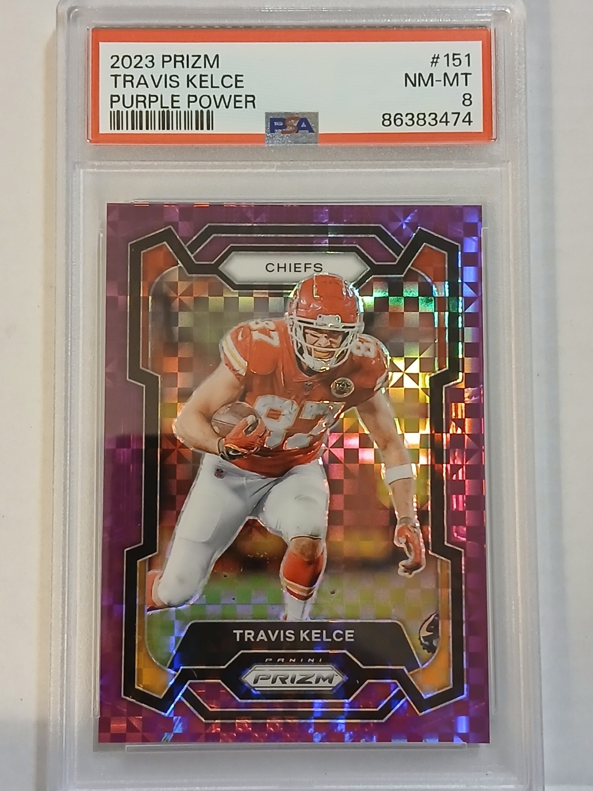2023 Panini Prizm - Travis Kelce #151 Purple Power Prizm /49