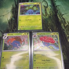 Oddish 001/094 Gloom 002/094 Vileplume 003/094 Cosmos Holo Promo- NM