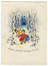 Künstler-AK  Liesel Lauterborn - Mädchen im Wald 14,8 cm