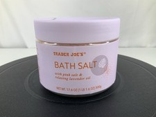 Trader Joe's Bath Salt with Pink Salt  Relaxing Lavender Oil 1 lb 1.6 oz