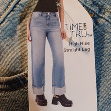 Time And True Jeans High Rise Straight Leg Women Size 4