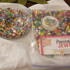 Multicolor Plastic Pony Beads Mix for Jewelry Making, Assorted Mixed Lot