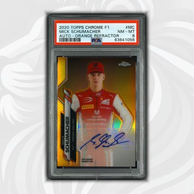 PSA 8 - Mick Schumacher #MC - 2020 Topps Chrome F1 - Orange