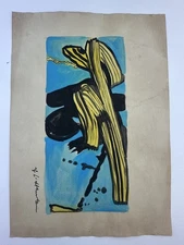 Roy Lichtenstein COA Art Painting Original Drawing Vintage Paper Signed