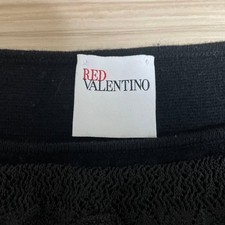 RED VALENTINO Vintage Black Dress M with Ruffle Design - Rare