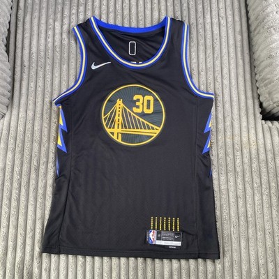 Mens Steph Curry Golden St Warriors Black Icon City Edition Jersey Size 48