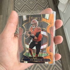 2025 Panini Select Joe Burrow #57 Concourse Orange Shock Prizm /499 Bengals NFL