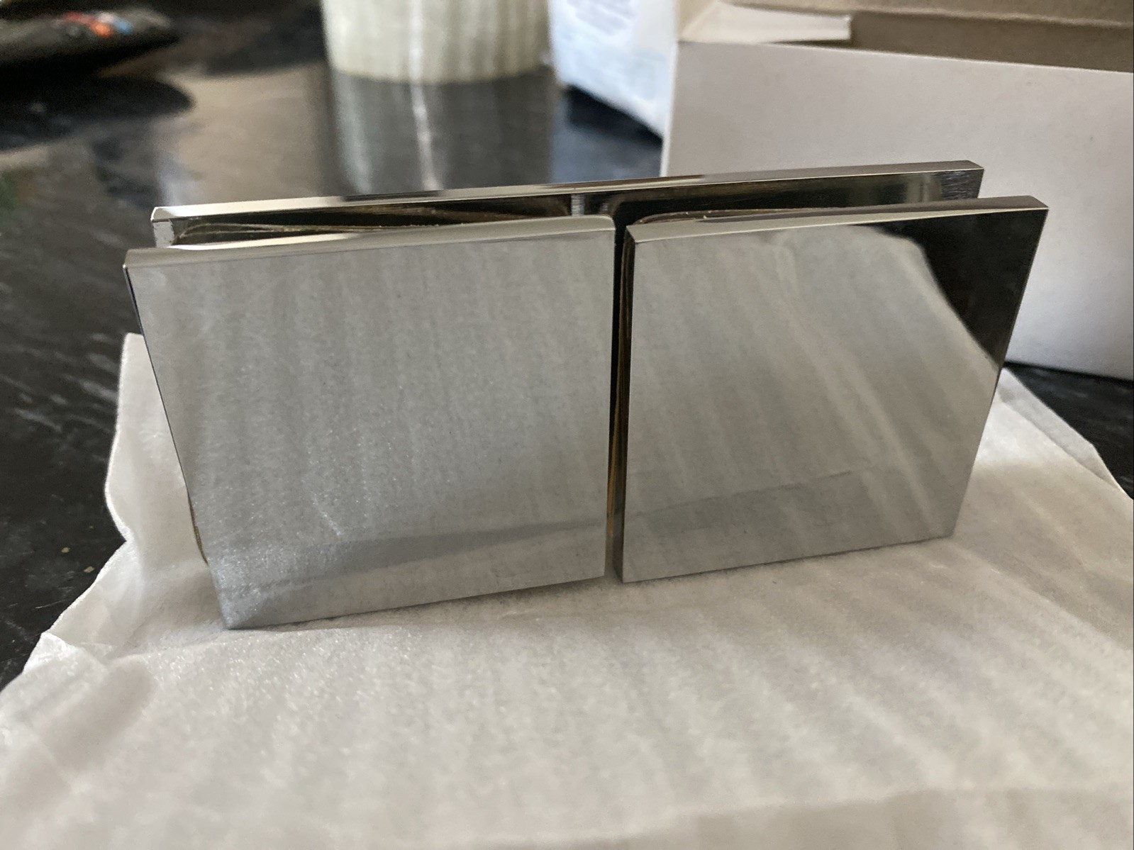 Glass To Glass Clamps Set Of 4 Crome Finish